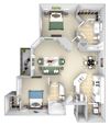 Lantern Woods - B3 - The Charleston - 2 bedroom - 2 bath - 3D floor plan Lantern Woods - B3 - The Charleston - 2 bedroom - 2 bath - 3D floor plan